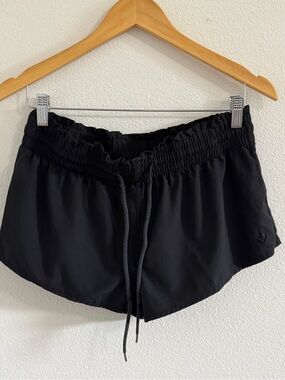 Reef Black Swim Cover Up Shorts Women’s Small Drawstring Beach Pool